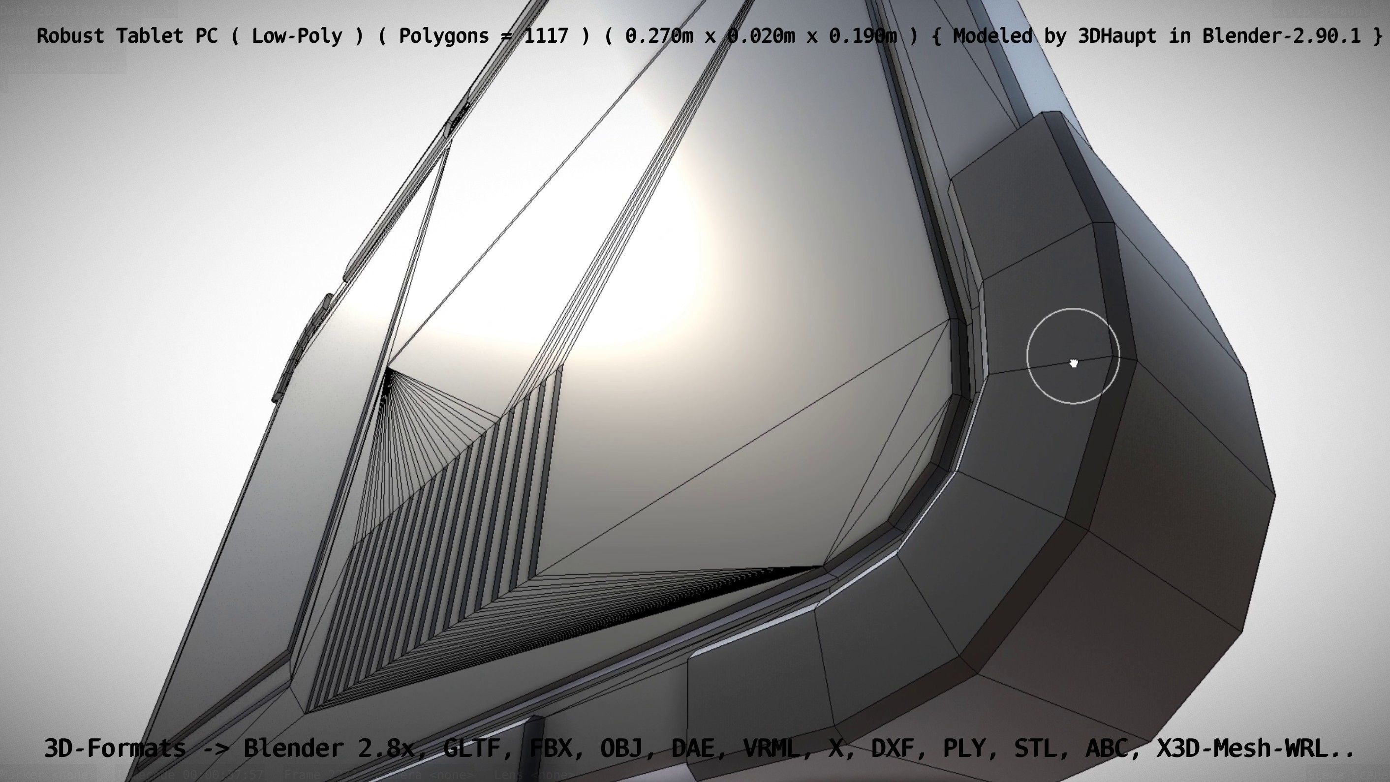 Robust Tablet PC Low-Poly Version Low-poly 3D model_21