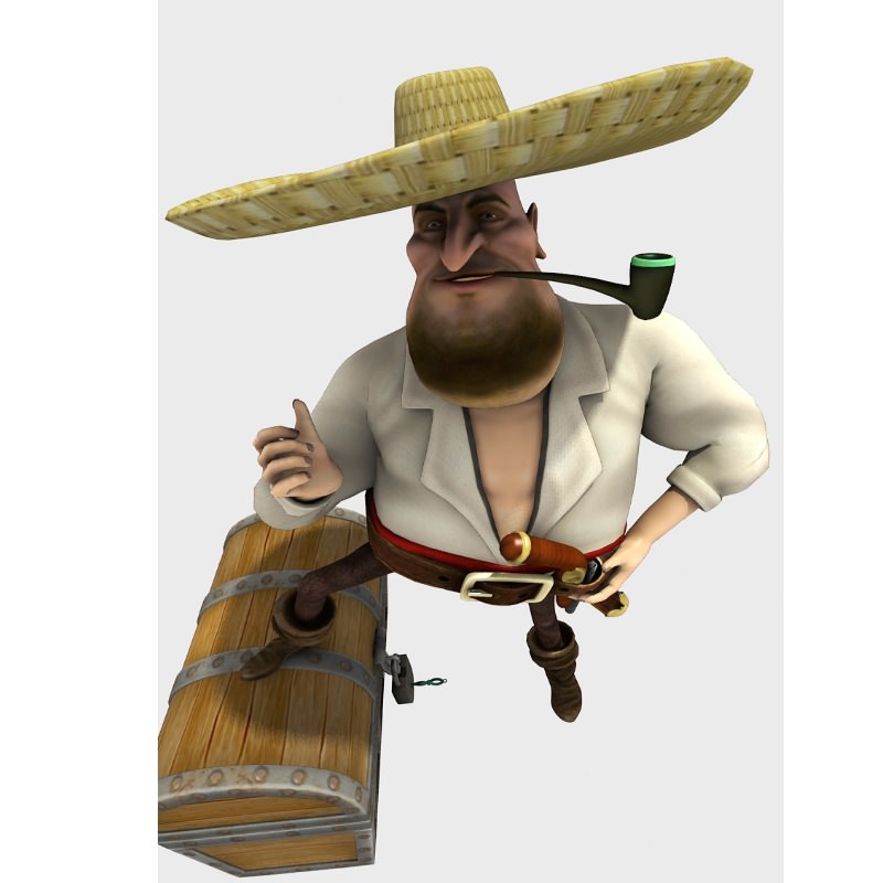 Pirate Flint 3D model_5