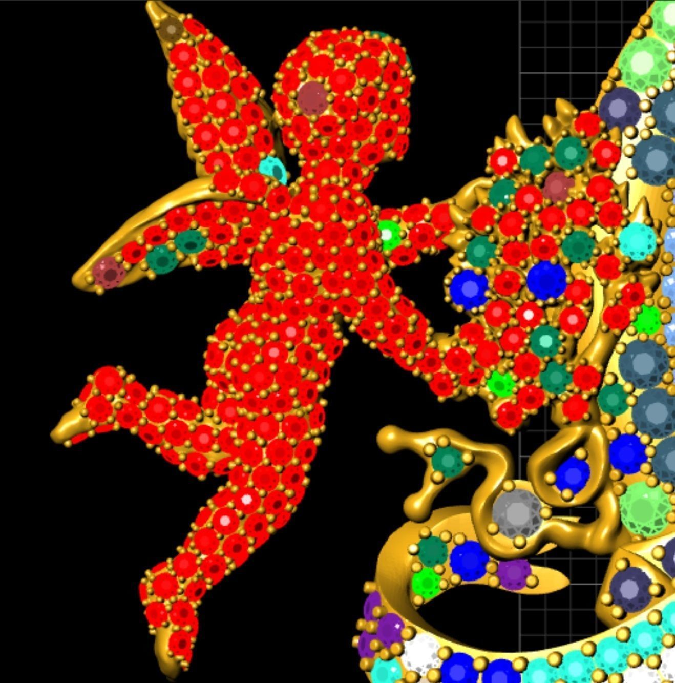 Pendant with Angels 3D print model_17