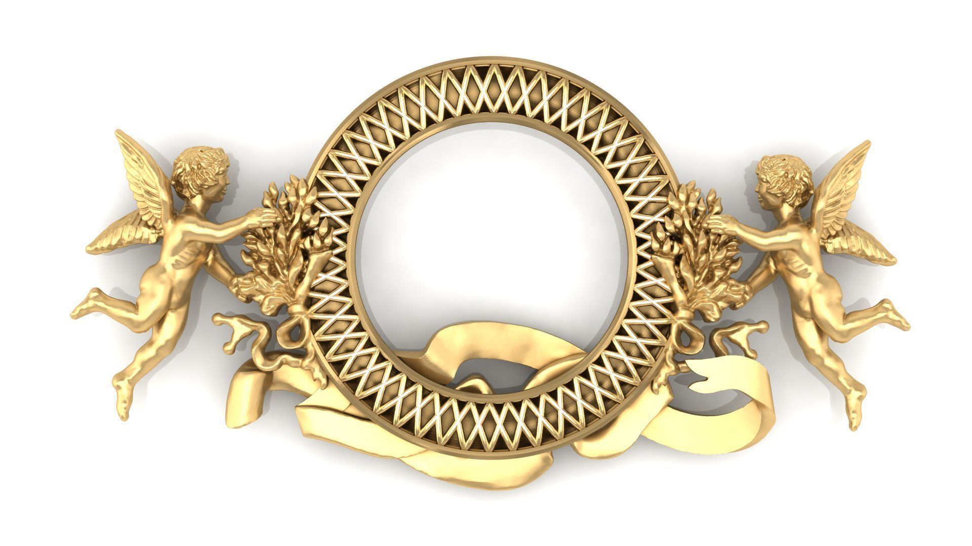 Pendant with Angels 3D print model_3