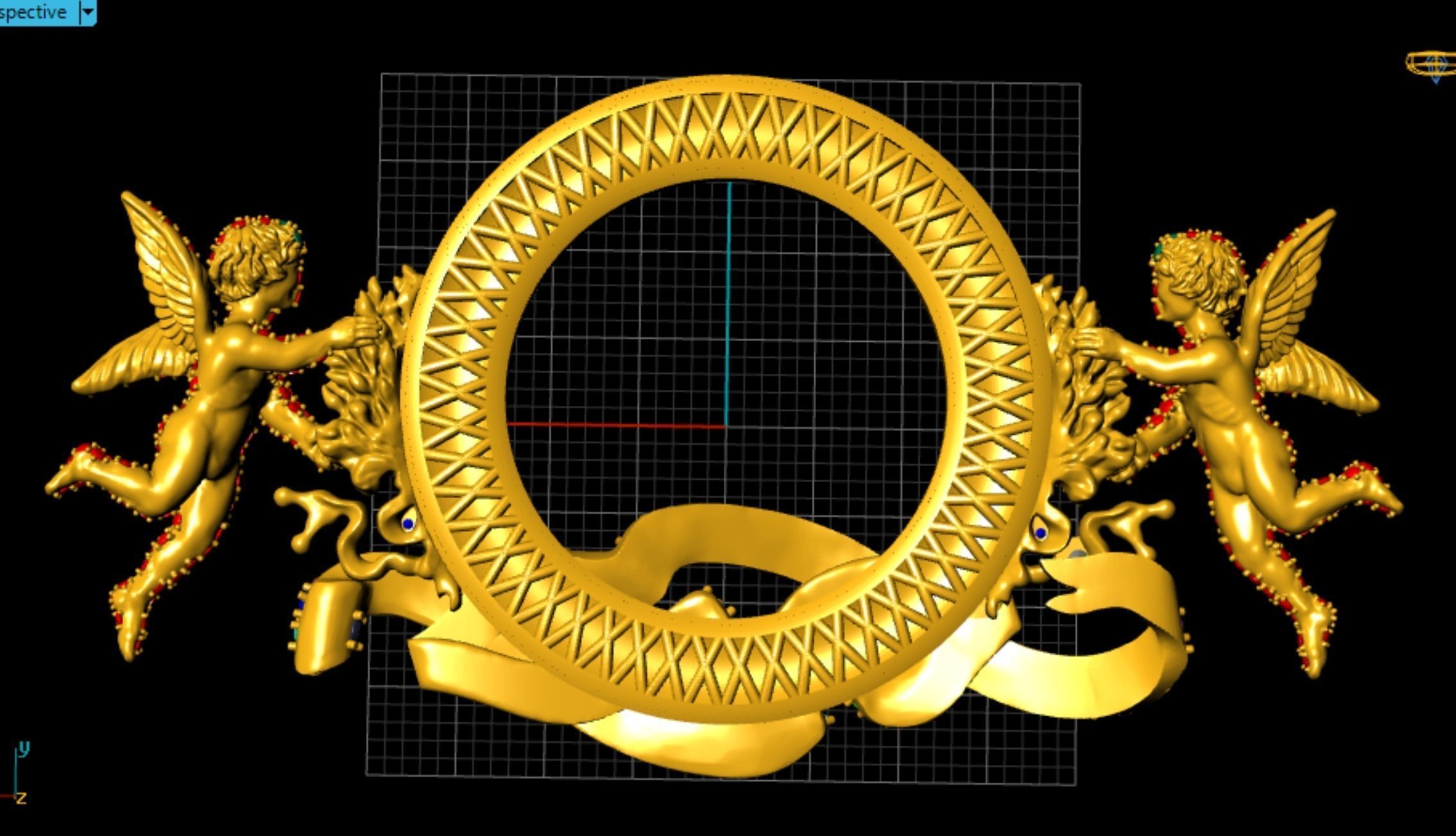 Pendant with Angels 3D print model_21