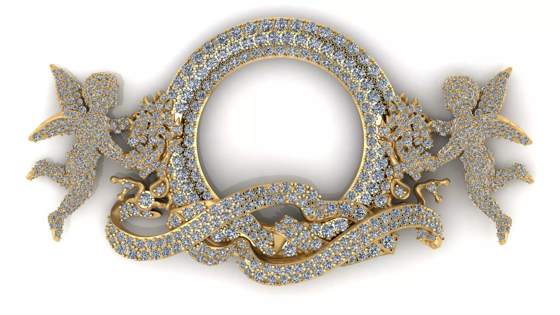 Pendant with Angels 3D print model_0