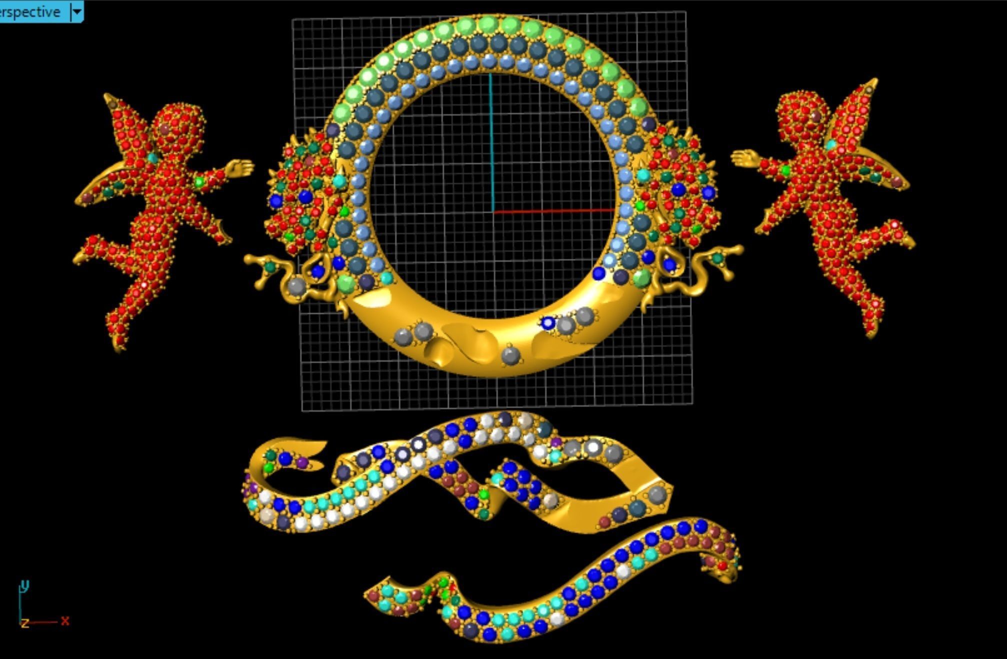 Pendant with Angels 3D print model_11