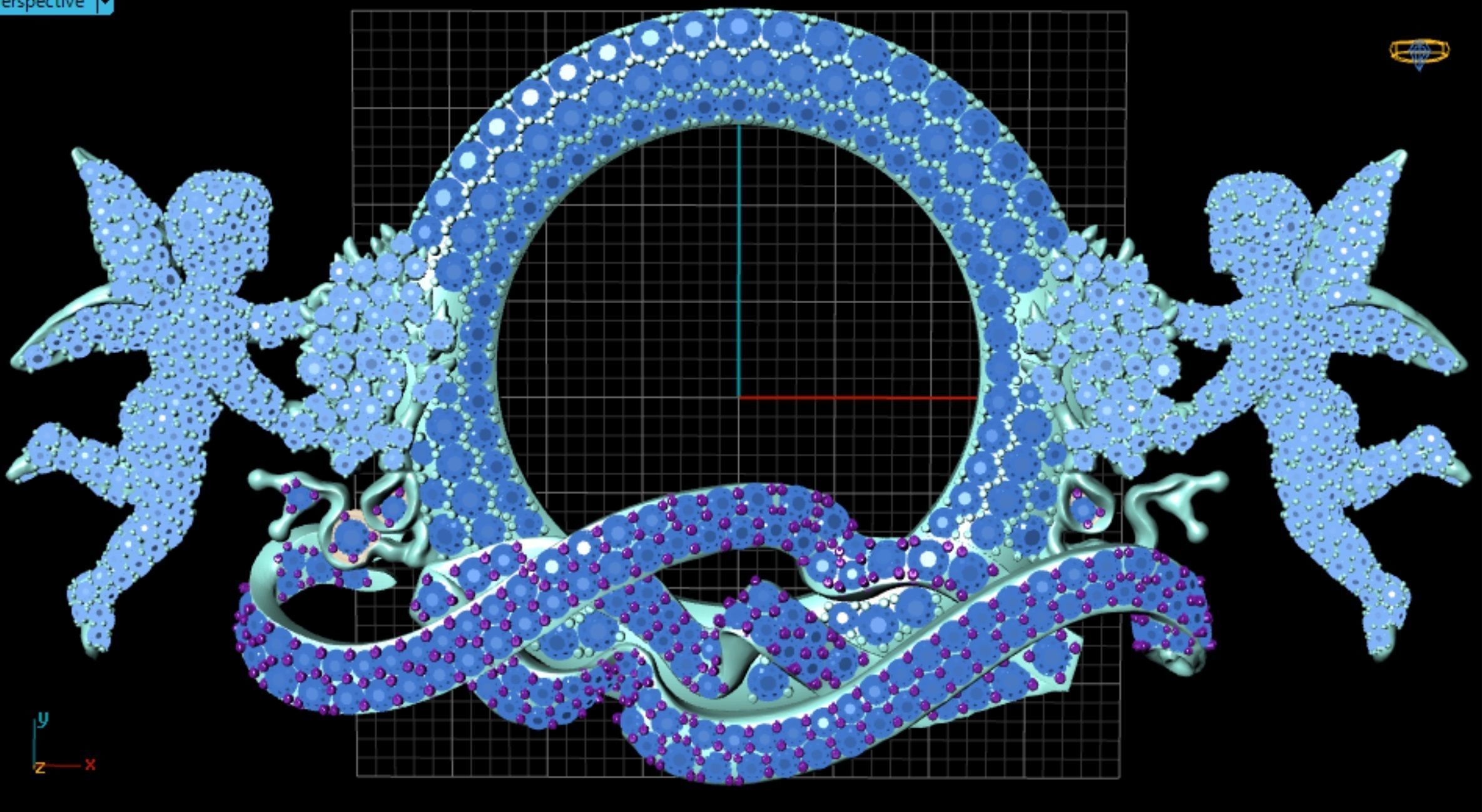 Pendant with Angels 3D print model_6