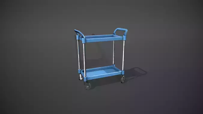 Blue Service Cart