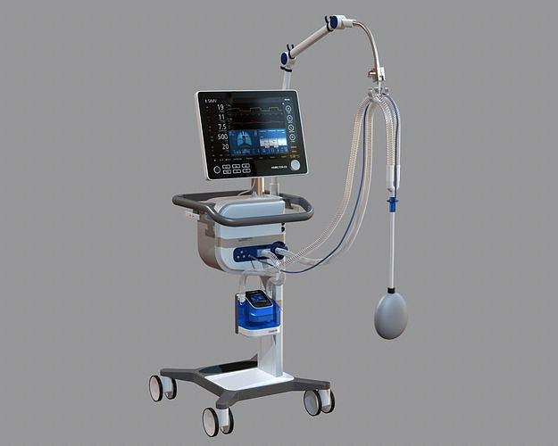 Medical Ventilator HAMILTON-C6 ICU Oxygen Ventilation System  3D model