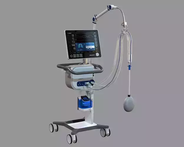 Medical Ventilator HAMILTON-C6 ICU Oxygen Ventilation System  3D model