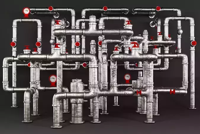 60 pipe kitbash with 3 material 