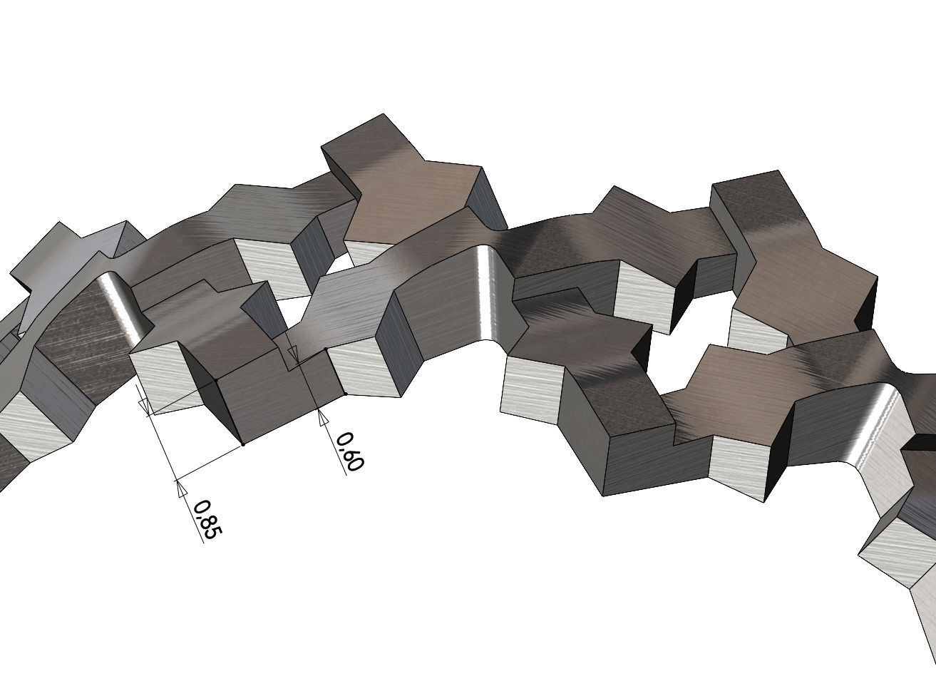 Moucharabeih Faceted Rings 3D print model_10