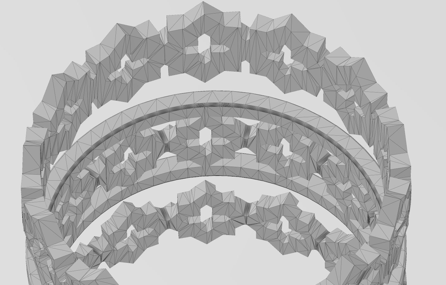 Moucharabeih Faceted Rings 3D print model_16