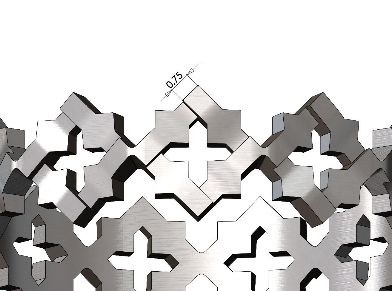 Moucharabeih Faceted Rings 3D print model_11