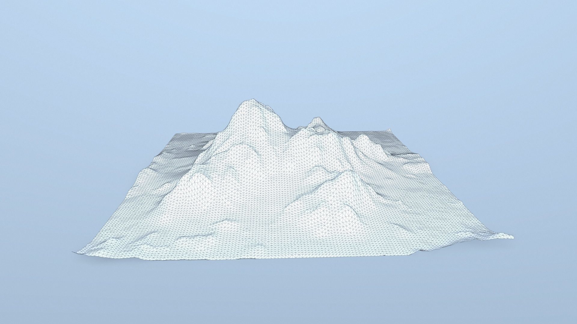 snow mountain Low-poly 3D model_10