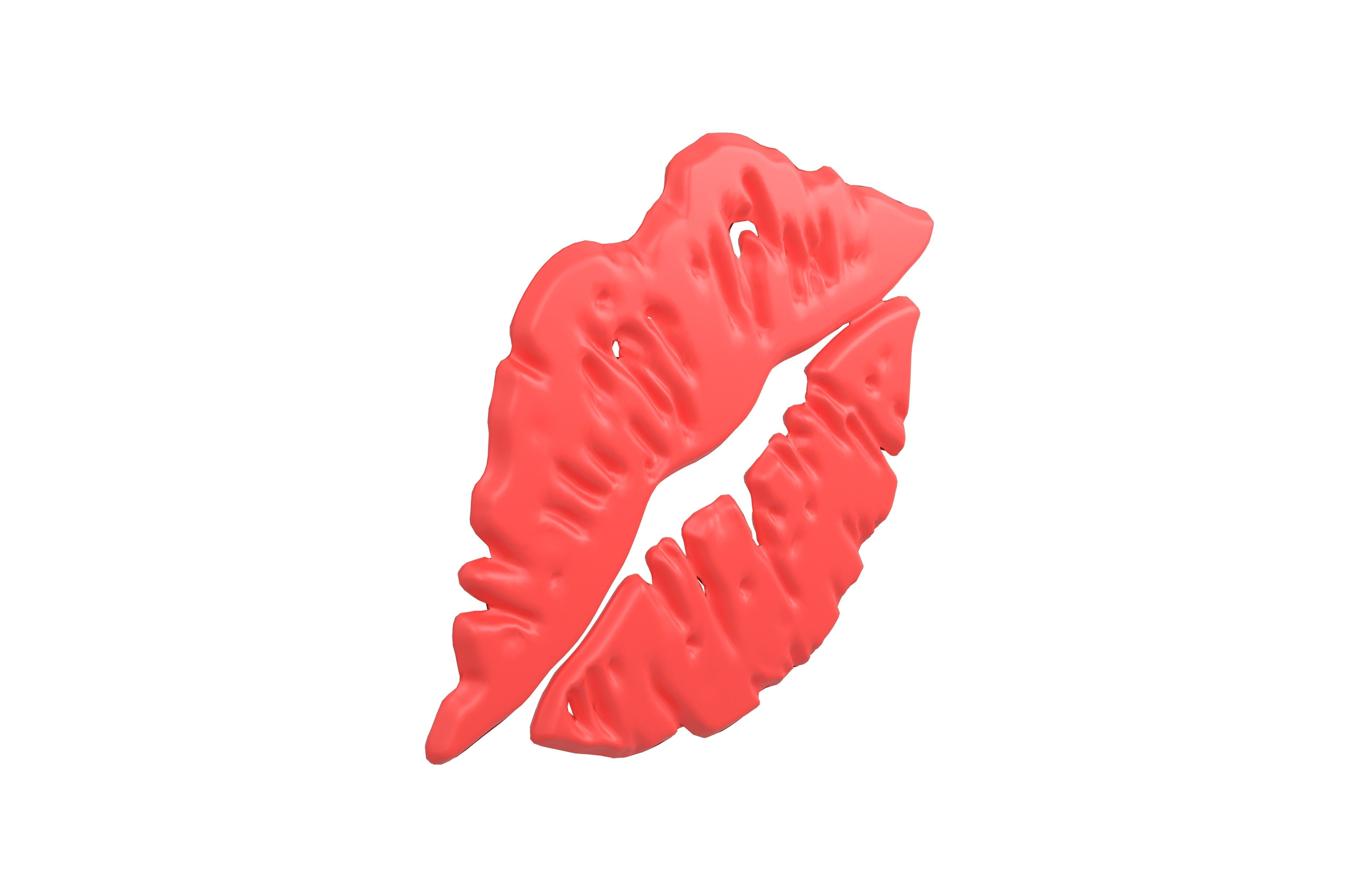 Kiss Mark v1 001 Low-poly 3D model_3