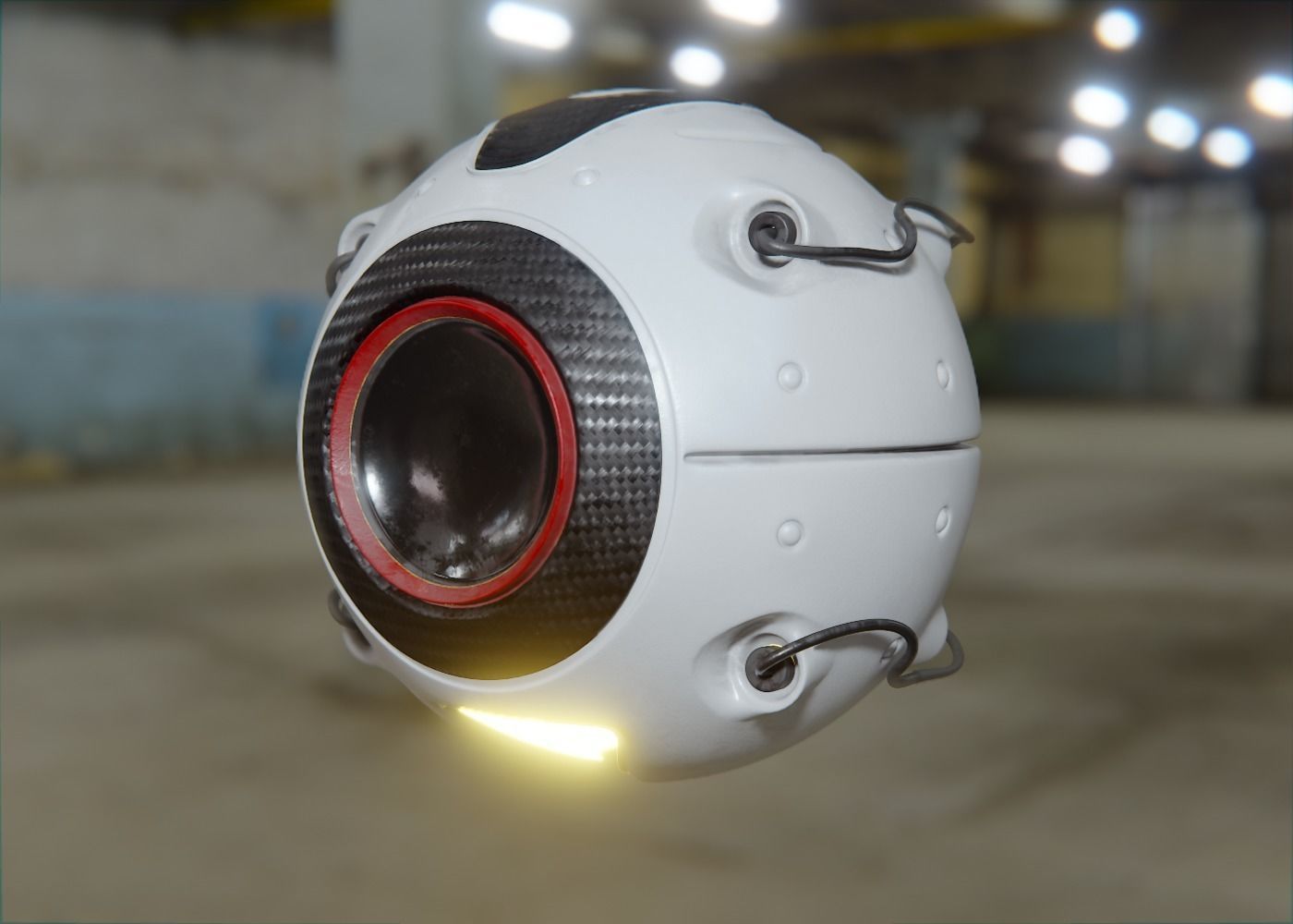 Drone Sci Fi Low-poly 3D model_1