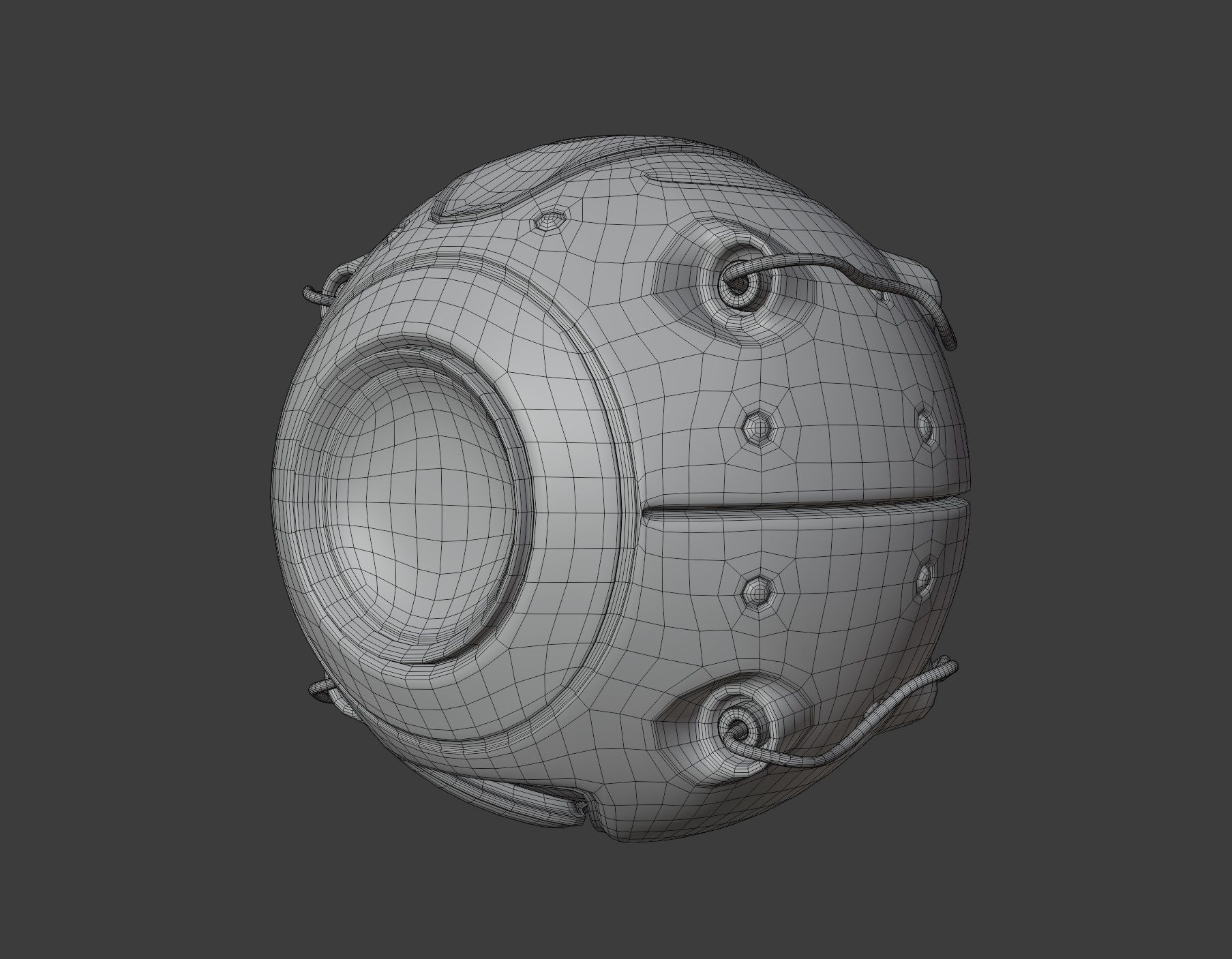 Drone Sci Fi Low-poly 3D model_6