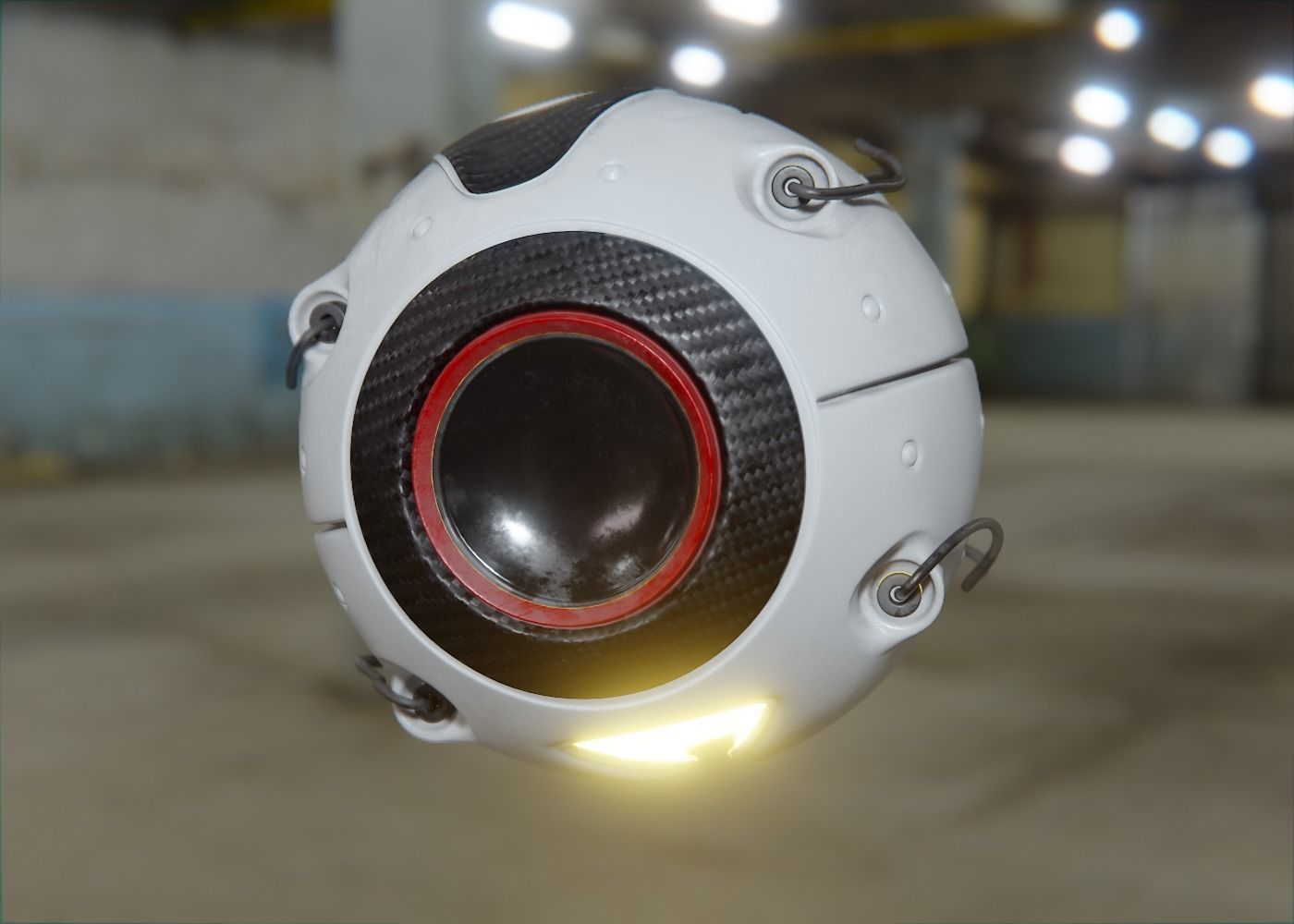 Drone Sci Fi Low-poly 3D model_3