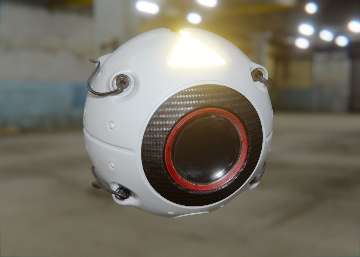 Drone Sci Fi Low-poly 3D model_4