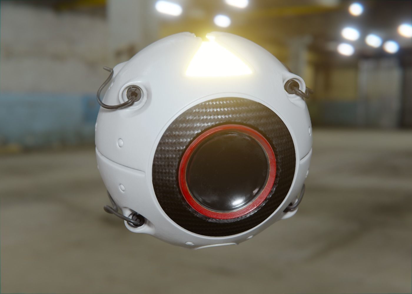 Drone Sci Fi Low-poly 3D model_2