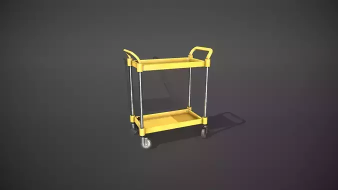 Yellow Service Cart