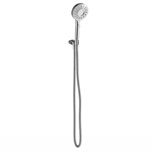 Single Wall Mount Handheld Adjustable Shower Head in Chrome
