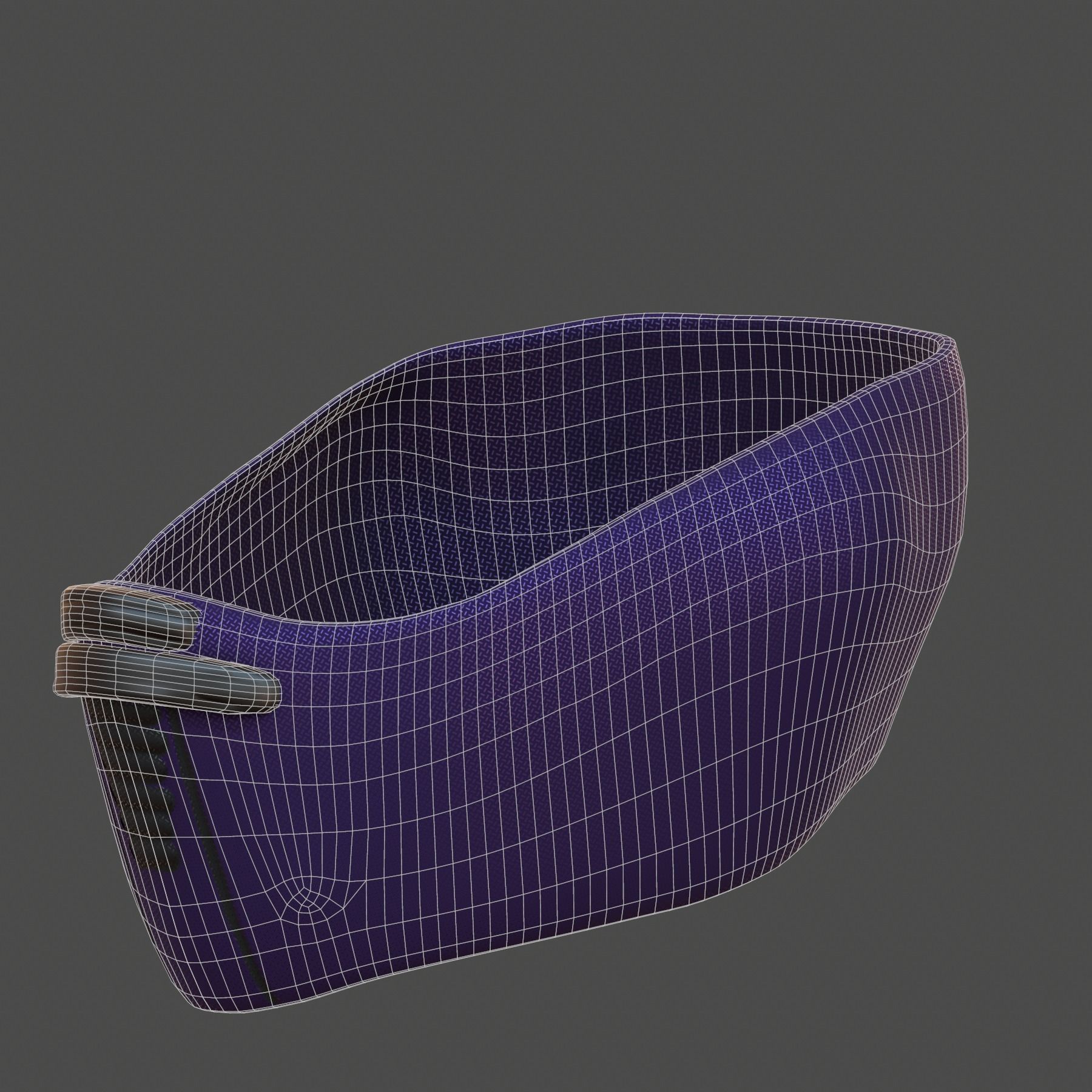 Gas mask helmet 3d model scifi Low-poly  Low-poly 3D model_6