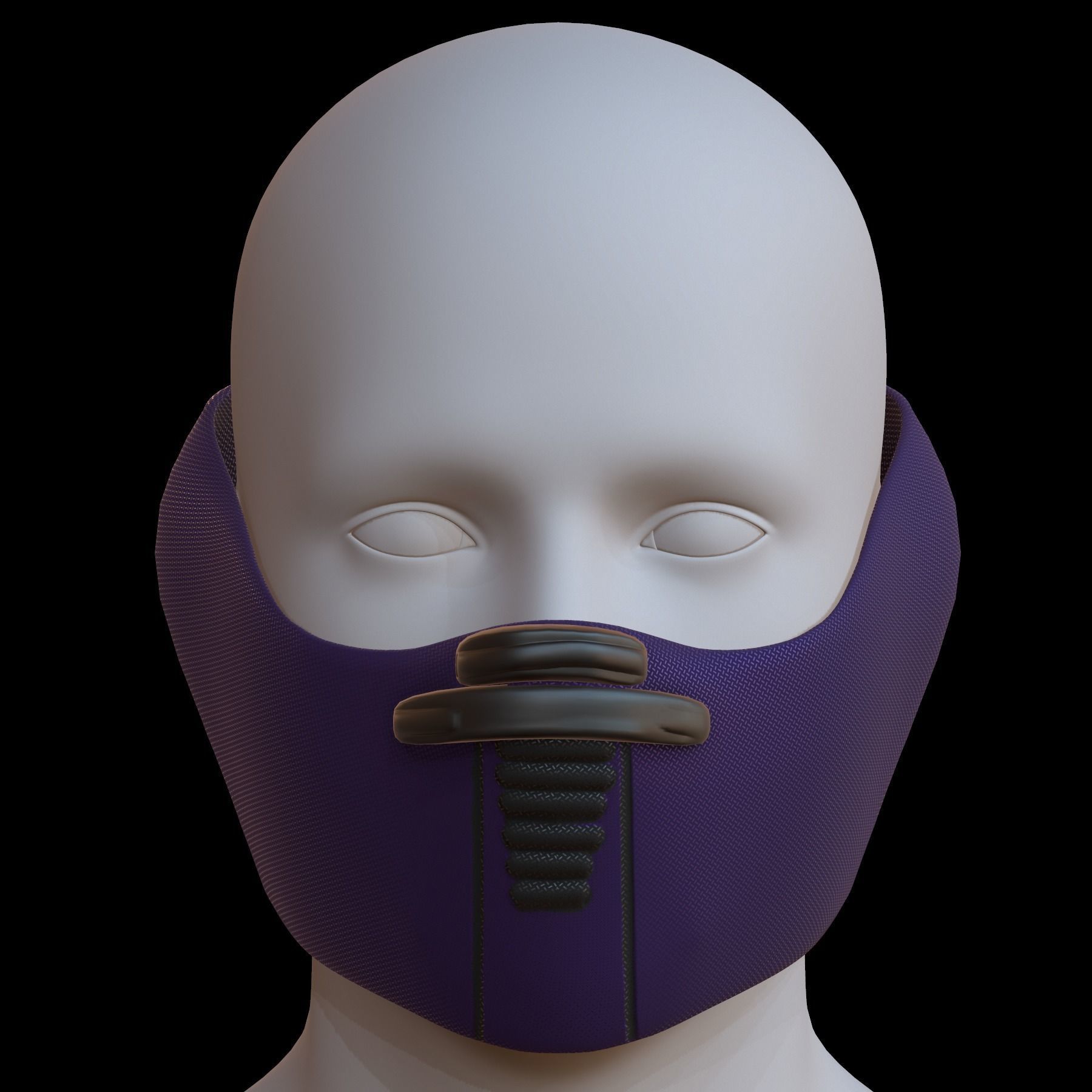 Gas mask helmet 3d model scifi Low-poly  Low-poly 3D model_1
