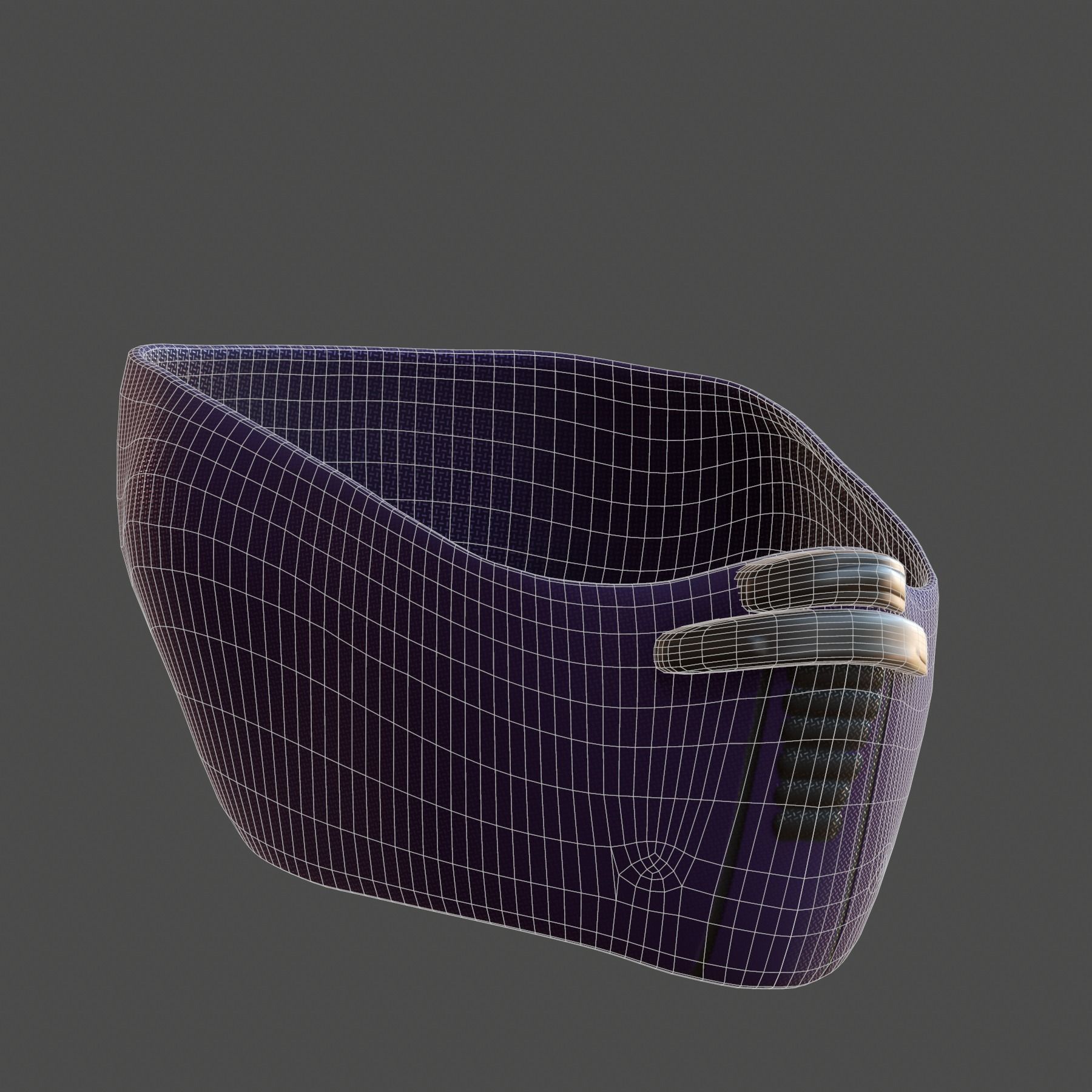 Gas mask helmet 3d model scifi Low-poly  Low-poly 3D model_8