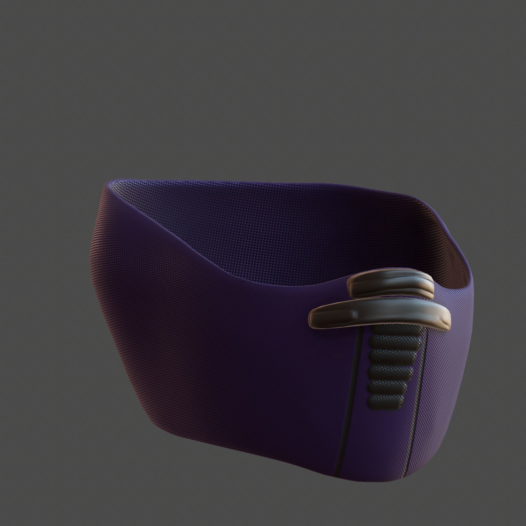 Gas mask helmet 3d model scifi Low-poly  Low-poly 3D model_3