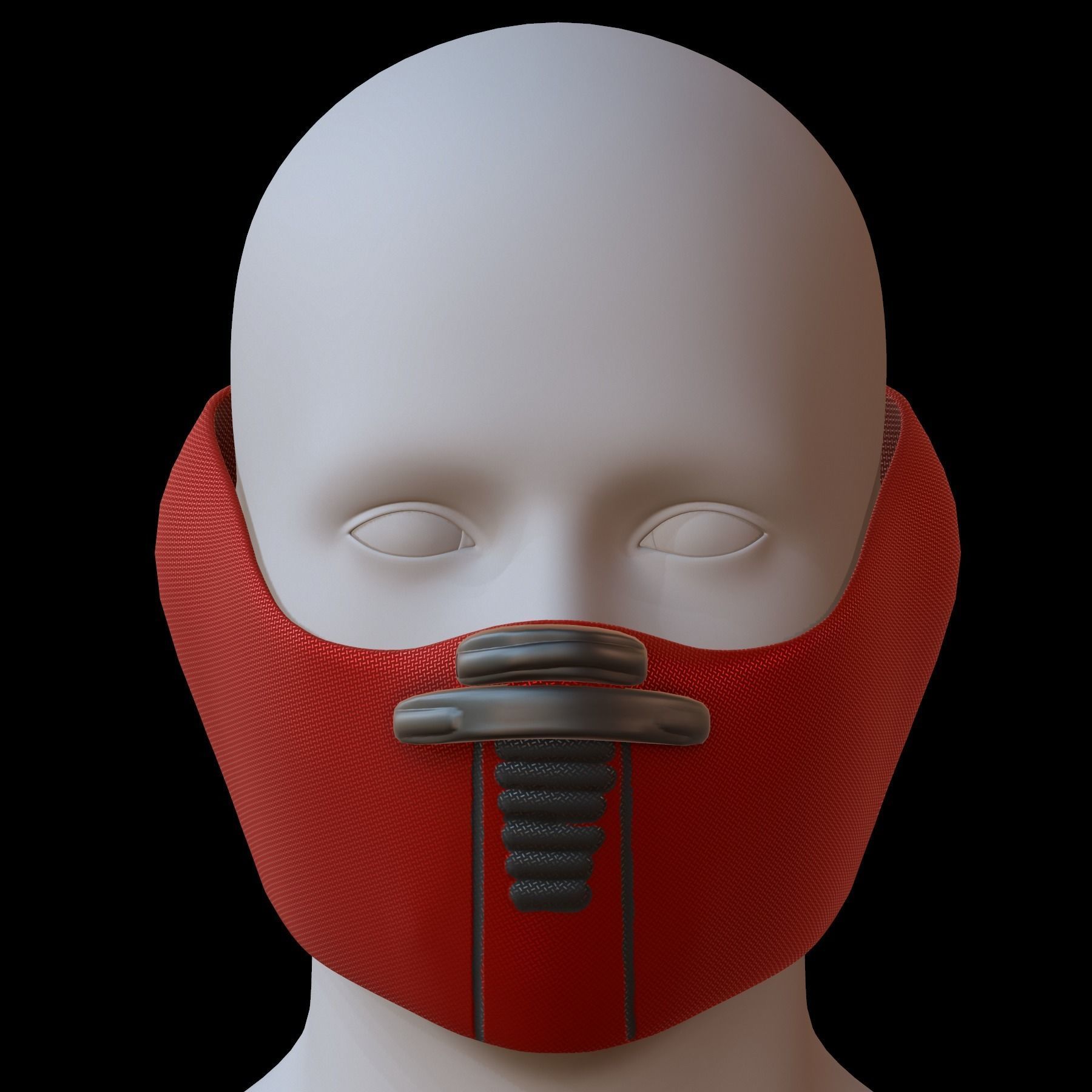 Gas mask helmet 3d model scifi Low-poly Low-poly 3D model_1