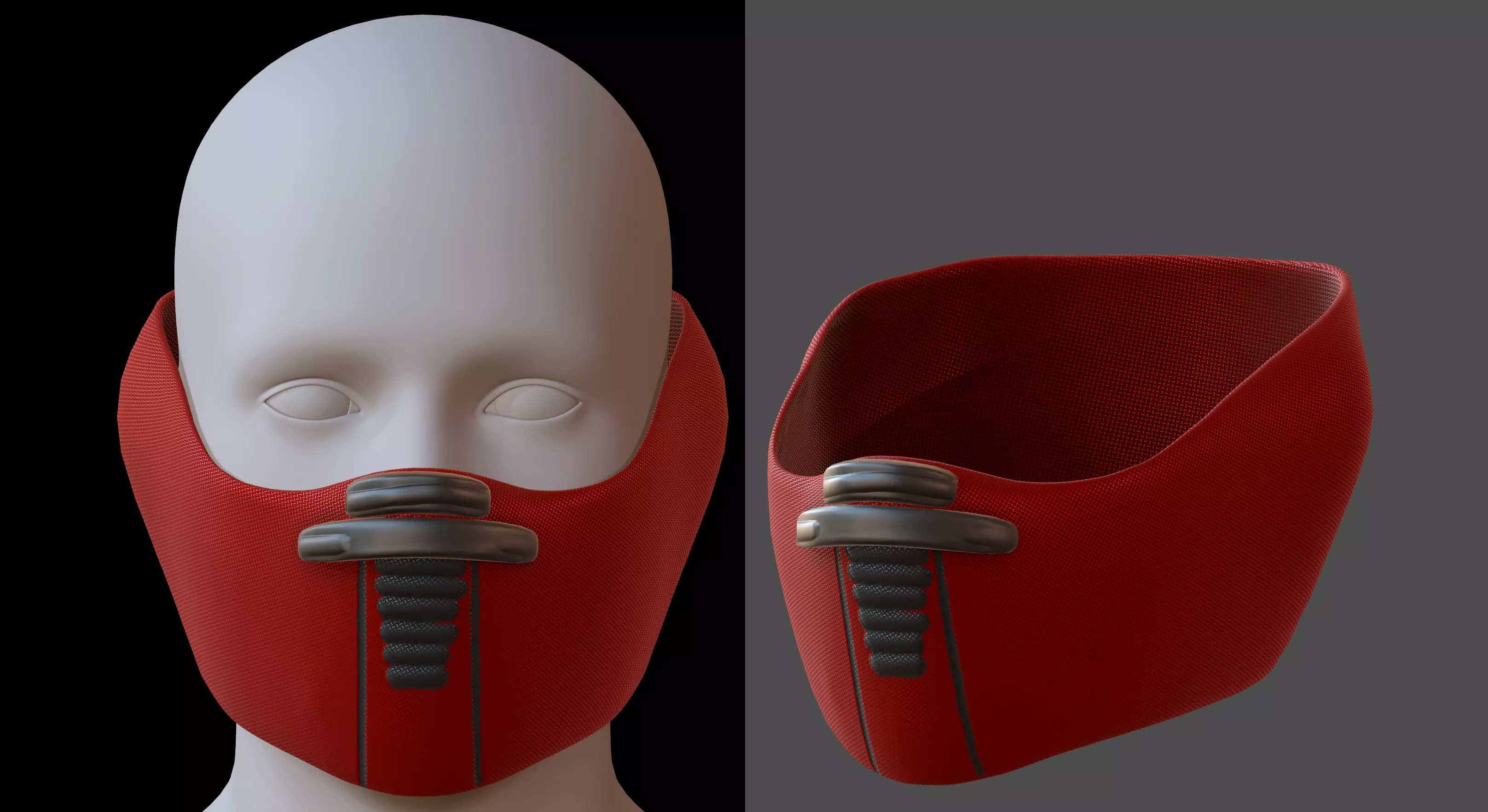 Gas mask helmet 3d model scifi Low-poly Low-poly 3D model_0