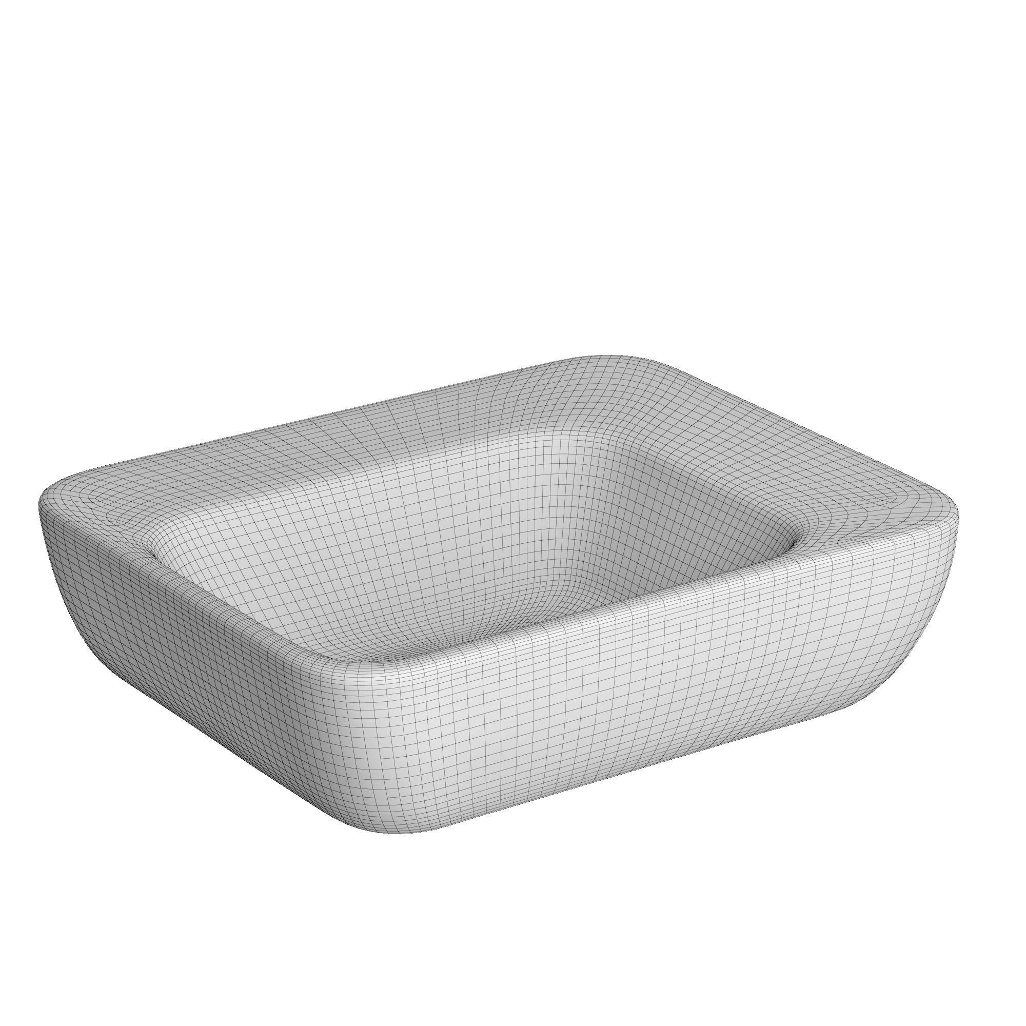 Wall Hung Basin Rectangle shape 3D model Modeled in 3ds max 3D model_6