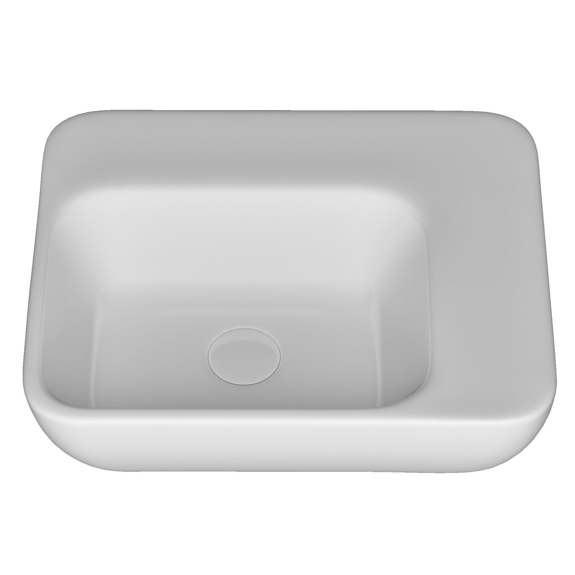 Wall Hung Basin Rectangle shape 3D model Modeled in 3ds max 3D model_4