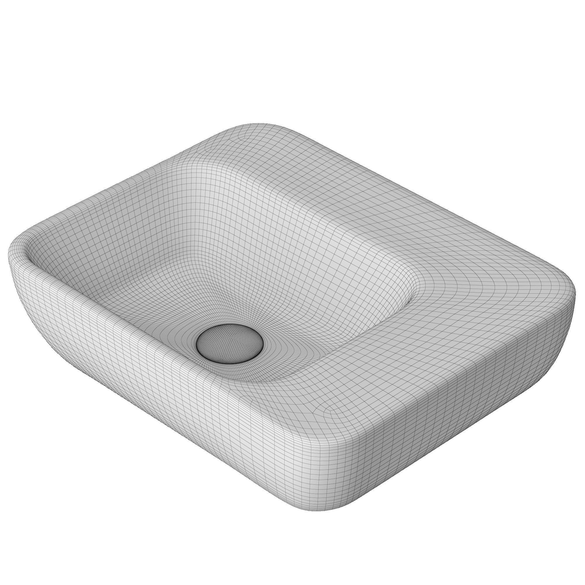 Wall Hung Basin Rectangle shape 3D model Modeled in 3ds max 3D model_9