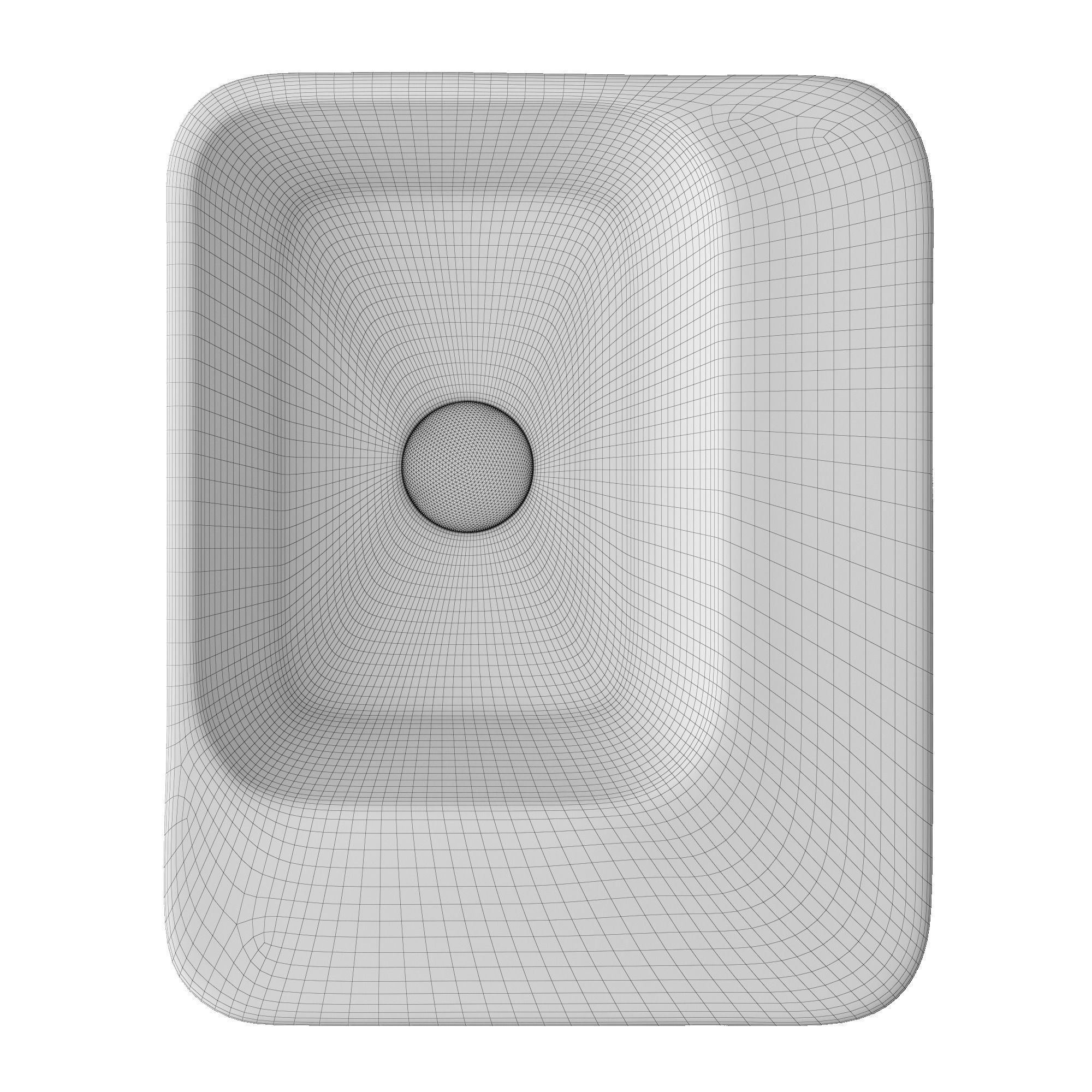 Wall Hung Basin Rectangle shape 3D model Modeled in 3ds max 3D model_8