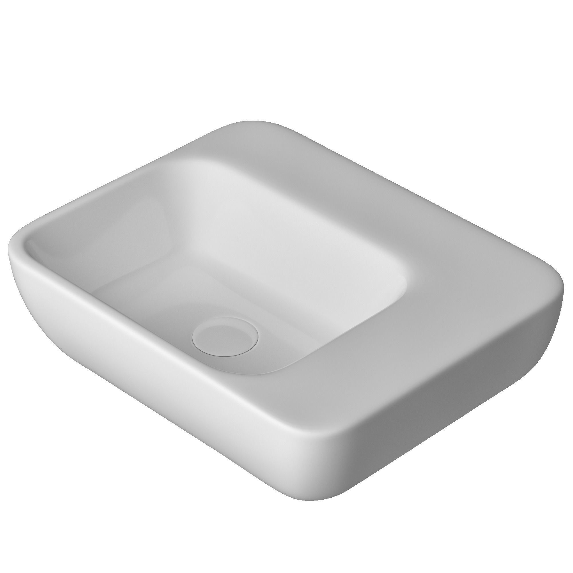 Wall Hung Basin Rectangle shape 3D model Modeled in 3ds max 3D model_3