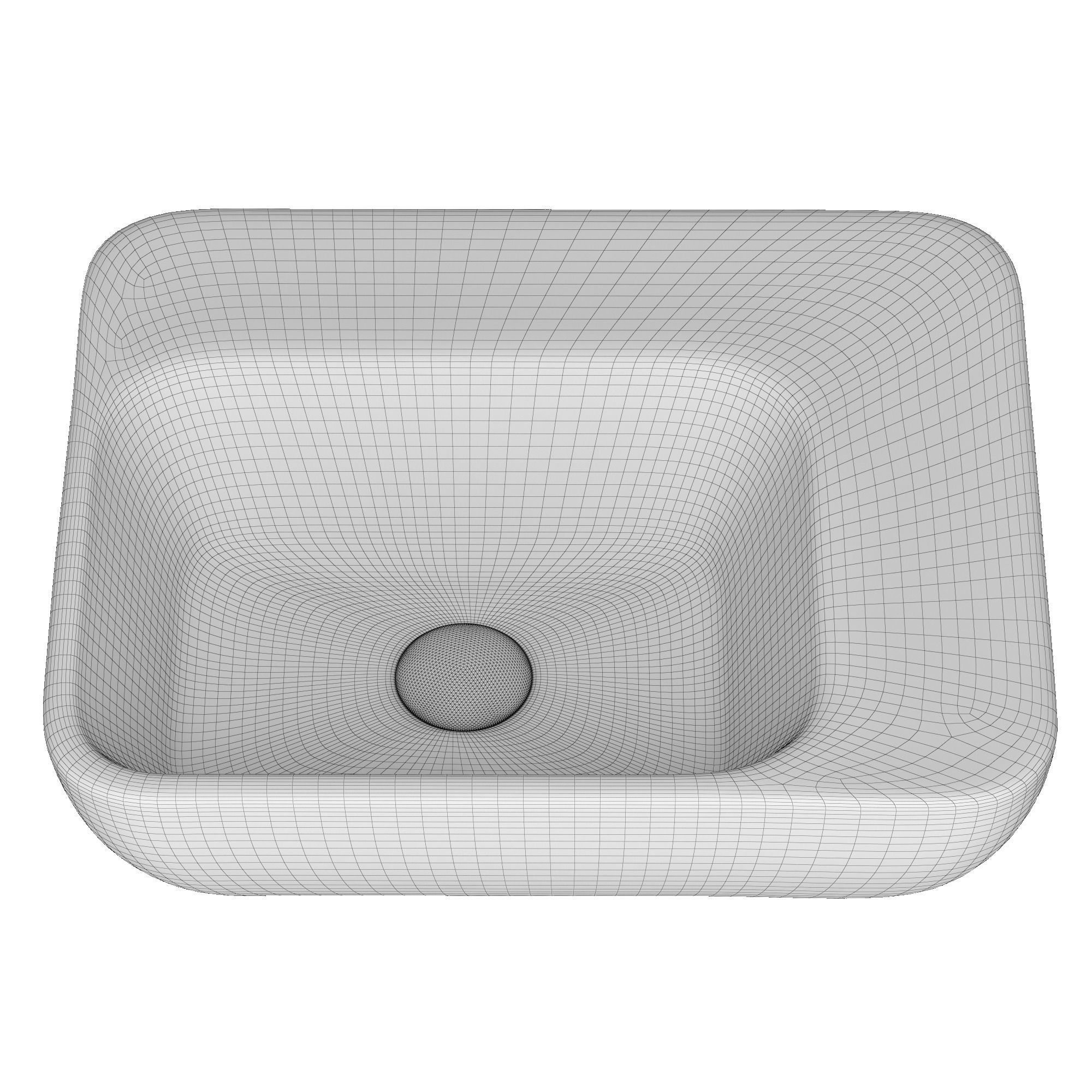 Wall Hung Basin Rectangle shape 3D model Modeled in 3ds max 3D model_10