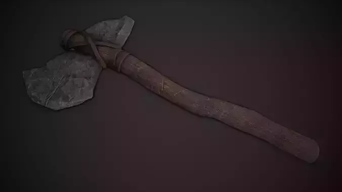 Stone Axe 2 Low-poly 3D model