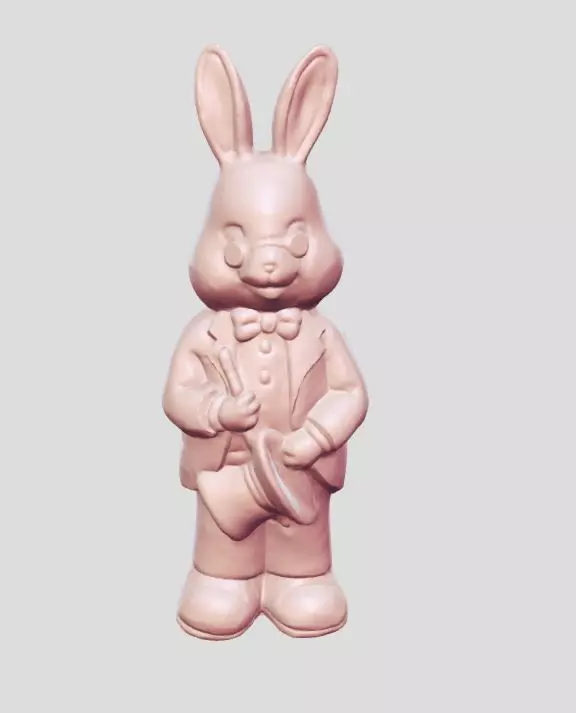 Rabbit gentleman 3D print model