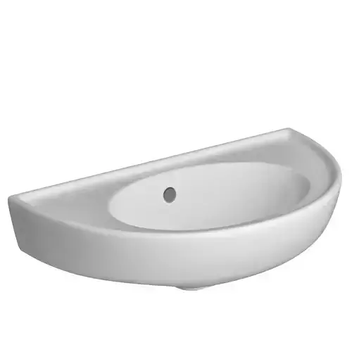 Wall Hung semi circle Wash Basin 3D model Modeled in 3ds max 3D model Wall Hung semi circle Wash Basin 3D model Modeled in 3ds max 3D model