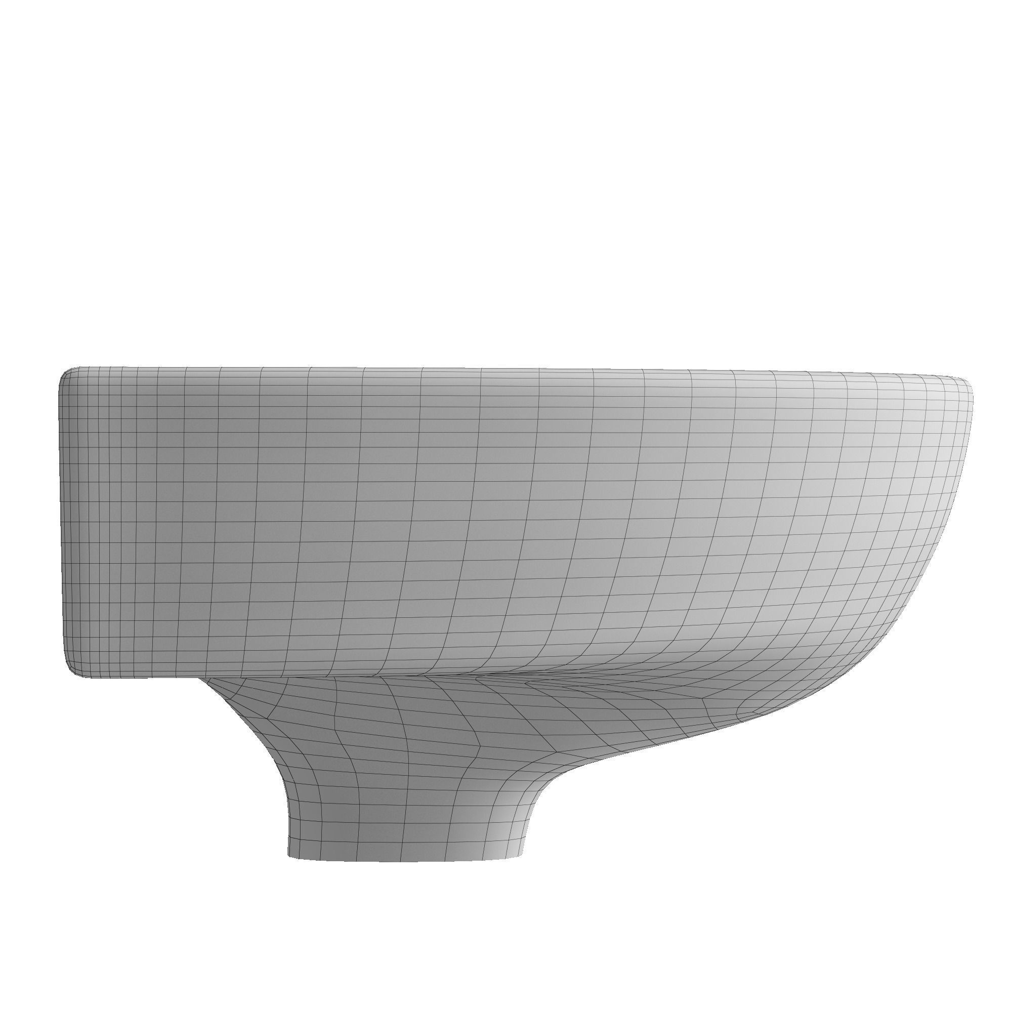 Wall Hung semi circle Wash Basin 3D model Modeled in 3ds max 3D model_7