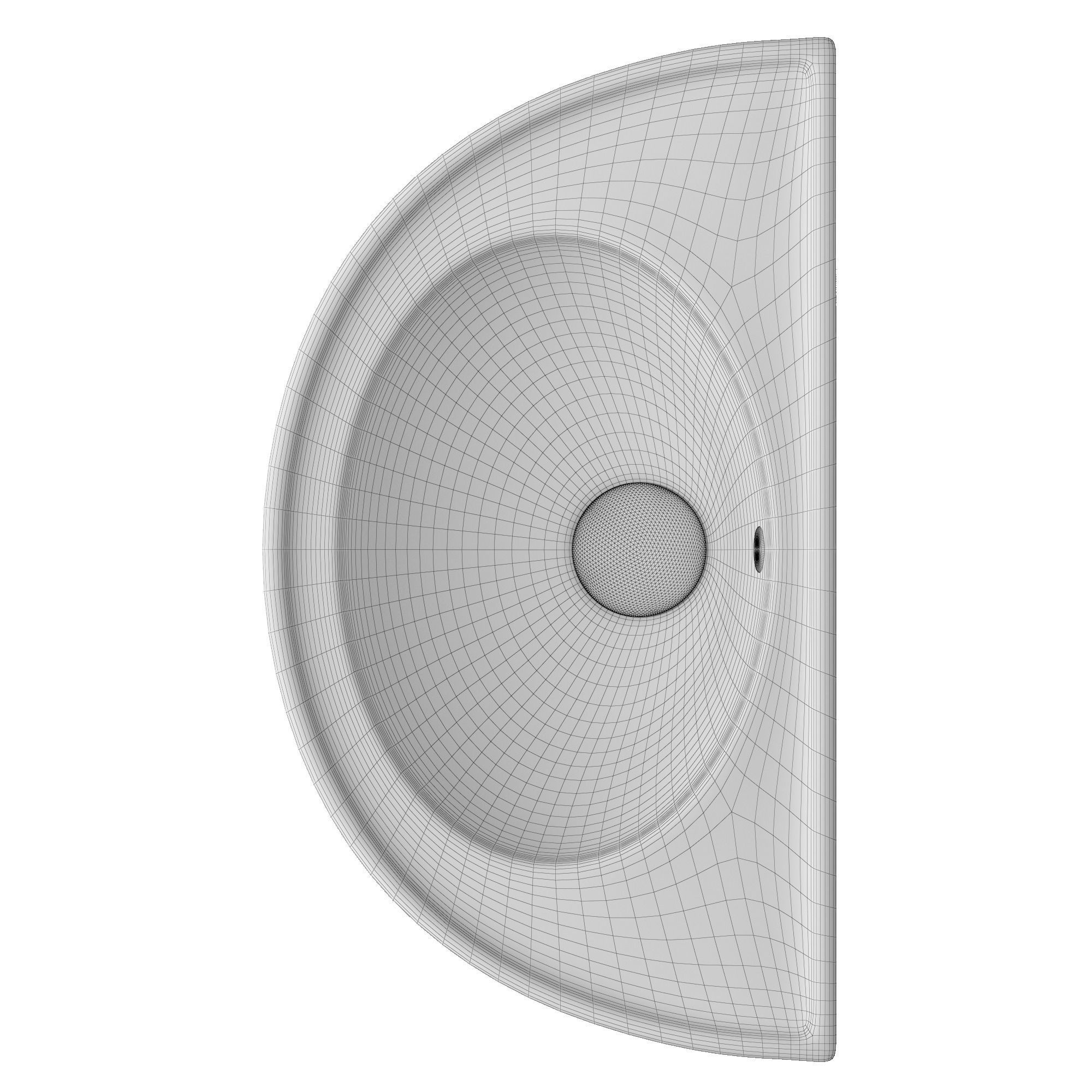 Wall Hung semi circle Wash Basin 3D model Modeled in 3ds max 3D model_8