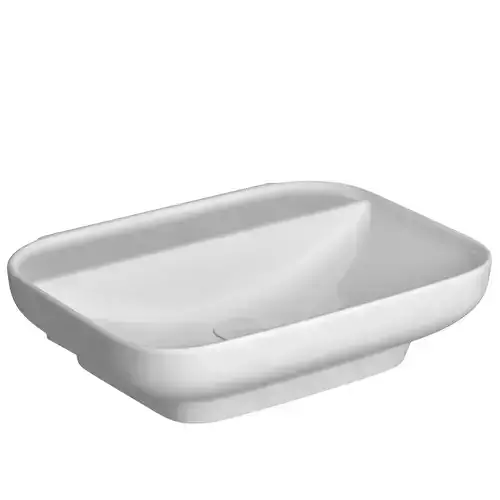 Wall Hung Rounded Rectangle Wash Basin  Modeled in 3ds max 