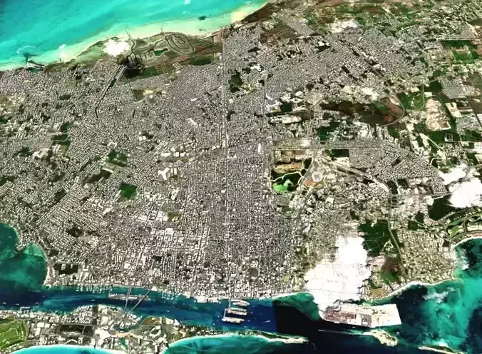 Nassau Bahamas island 3D model Nassau Bahamas island 3D model