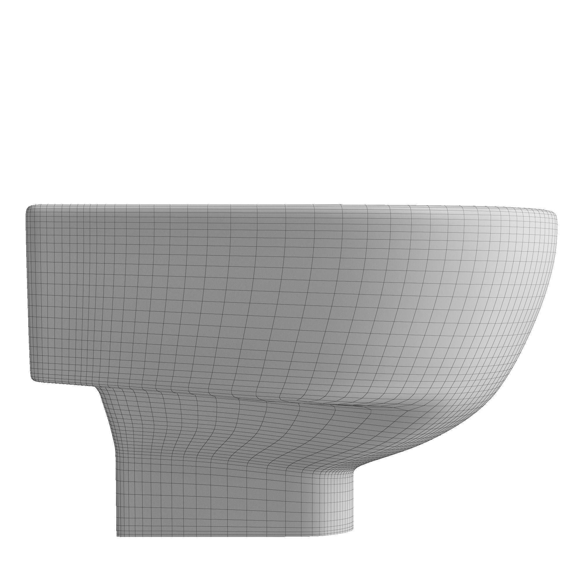 Wall Hung semi circle Wash Basin 3D model Modeled in 3ds max 3D model_7