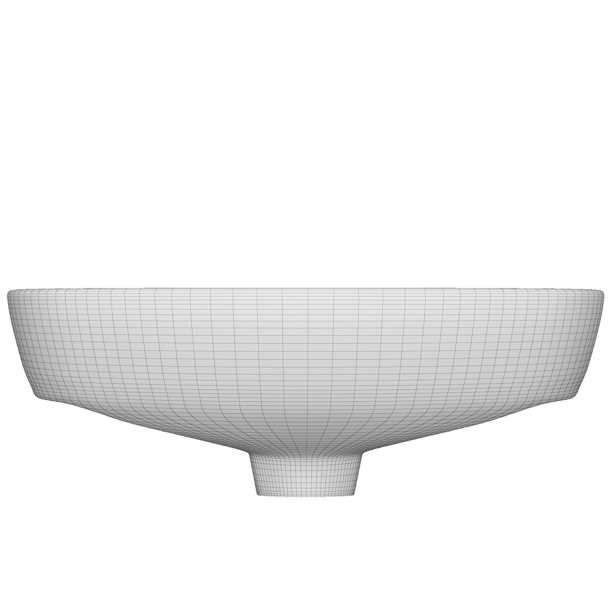 Wall Hung semi circle Wash Basin 3D model Modeled in 3ds max 3D model_11