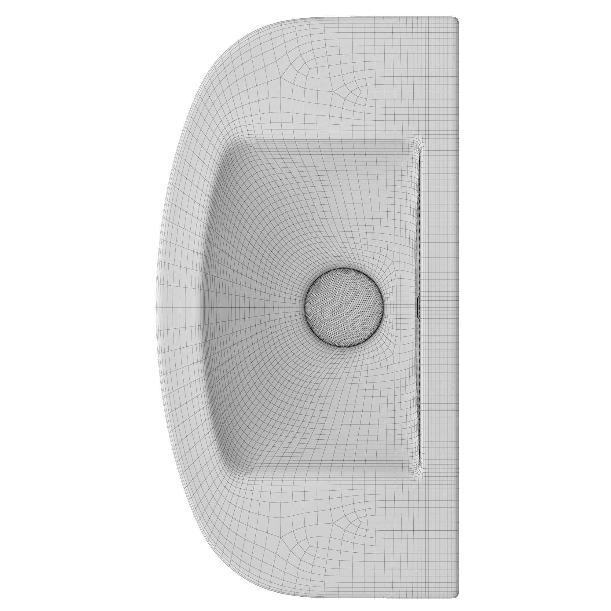 Wall Hung semi circle Wash Basin 3D model Modeled in 3ds max 3D model_8