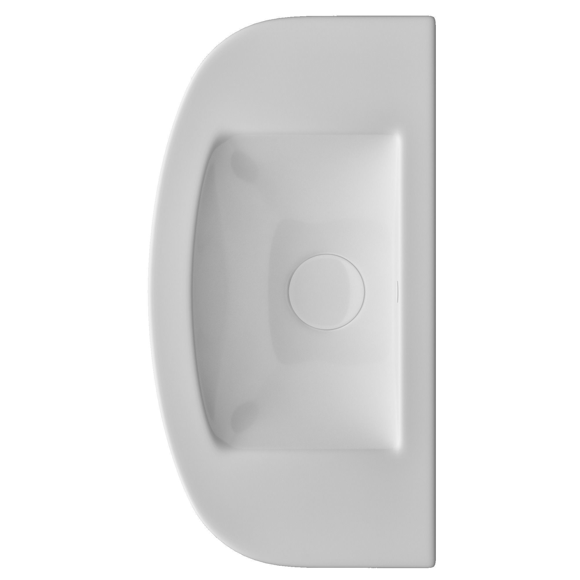Wall Hung semi circle Wash Basin 3D model Modeled in 3ds max 3D model_2