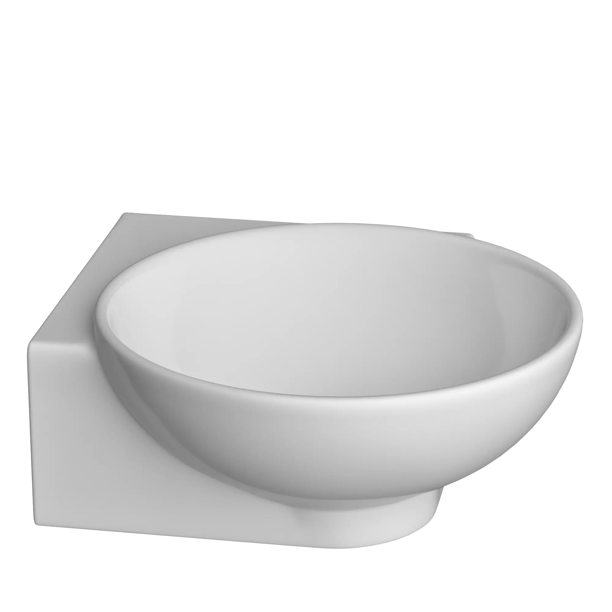 Wall Hung round shape corner Wash Basin Modeled in 3ds max 3D model_0