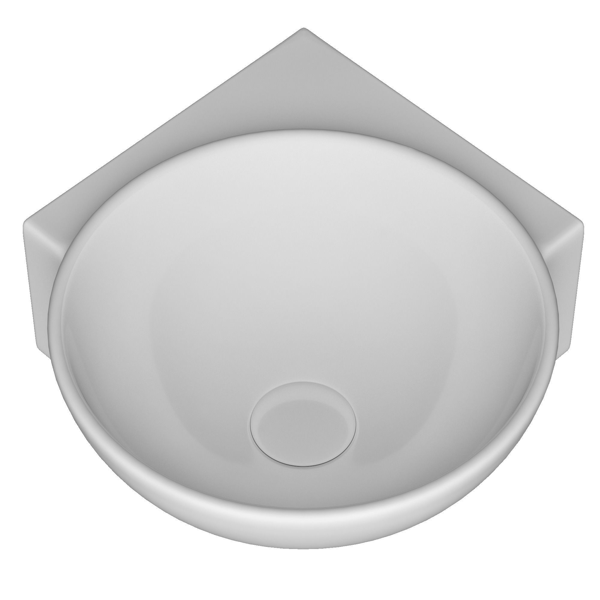 Wall Hung round shape corner Wash Basin Modeled in 3ds max 3D model_4