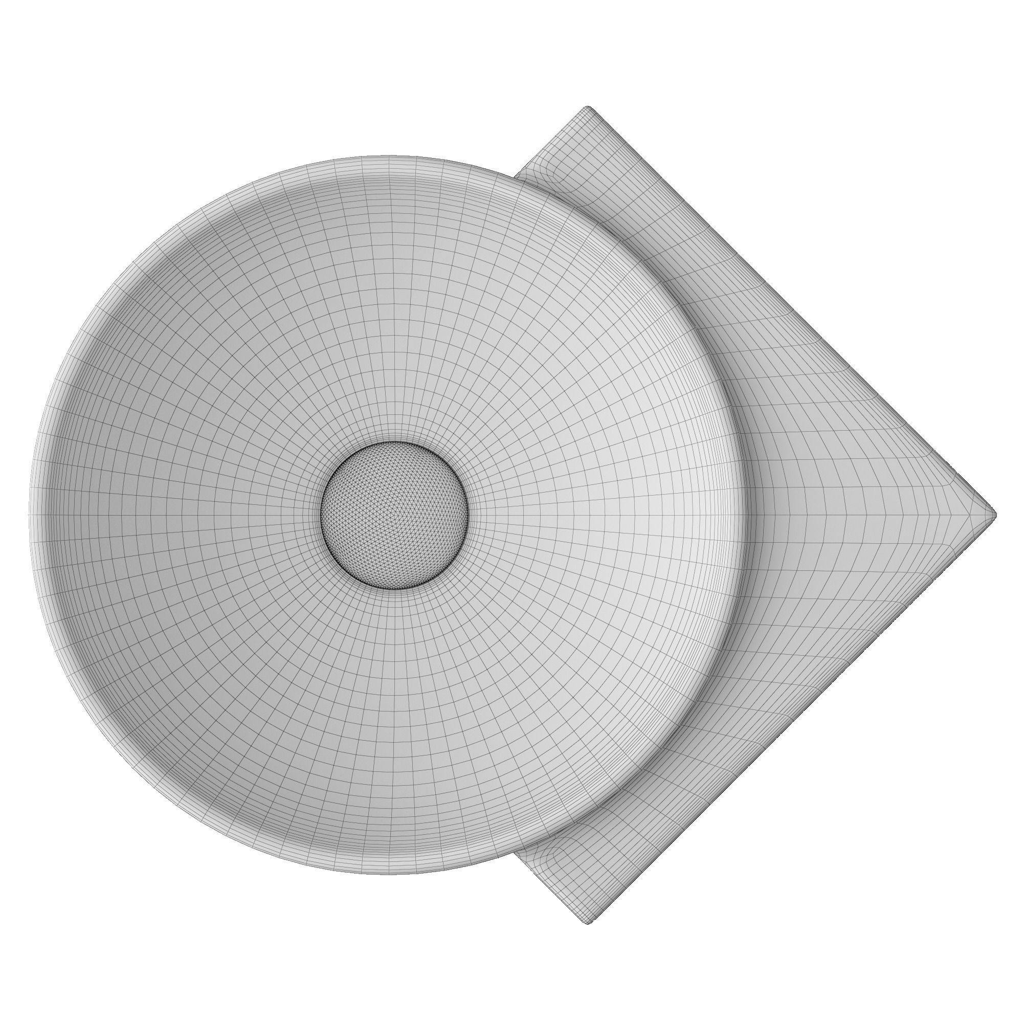 Wall Hung round shape corner Wash Basin Modeled in 3ds max 3D model_8